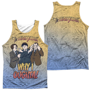 The Three Stooges Why I Oughta men's all-over print tank