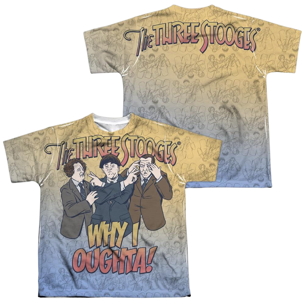 The Three Stooges Why I Oughta Youth All-Over Print T-Shirt (Ages 8-12) Youth All-Over Print T-Shirt (Ages 8-12) The Three Stooges