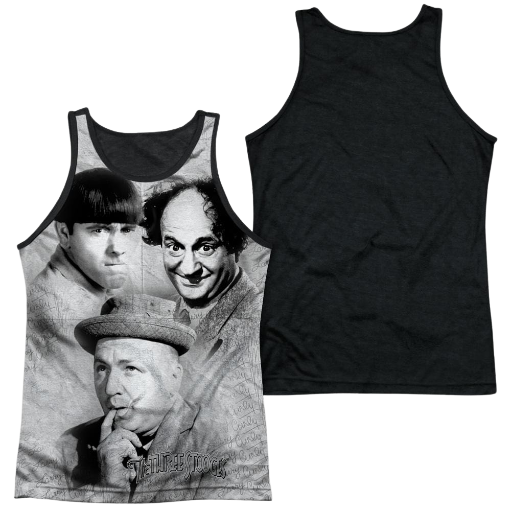 The Three Stooges Signature Men's Black Back Tank Men's Black Back Tank The Three Stooges