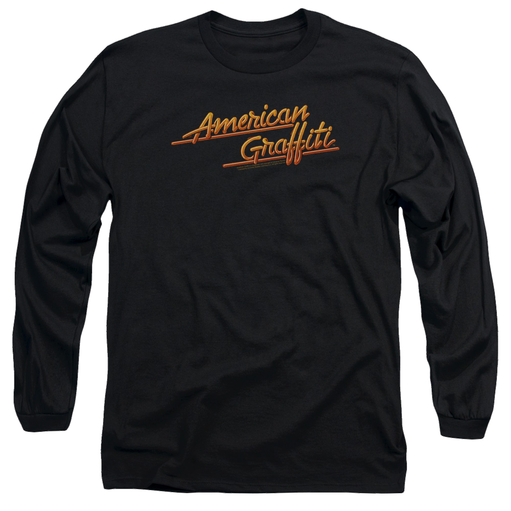 American Graffiti Neon Logo - Men's Long Sleeve T-Shirt Men's Long Sleeve T-Shirt American Graffiti