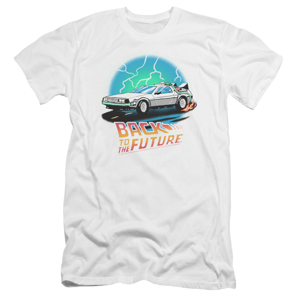 Back To The Future Bttf Airbrush - Men's Premium Slim Fit T-Shirt Men's Premium Slim Fit T-Shirt Back to the Future