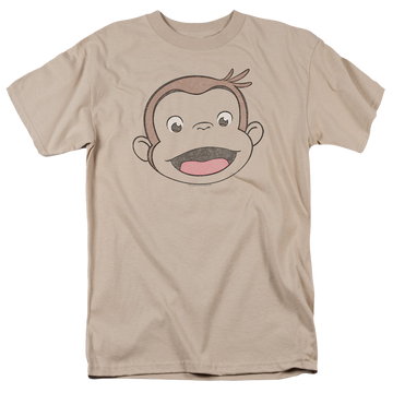 Sand men's regular fit t-shirt with Curious George Heathered George graphic