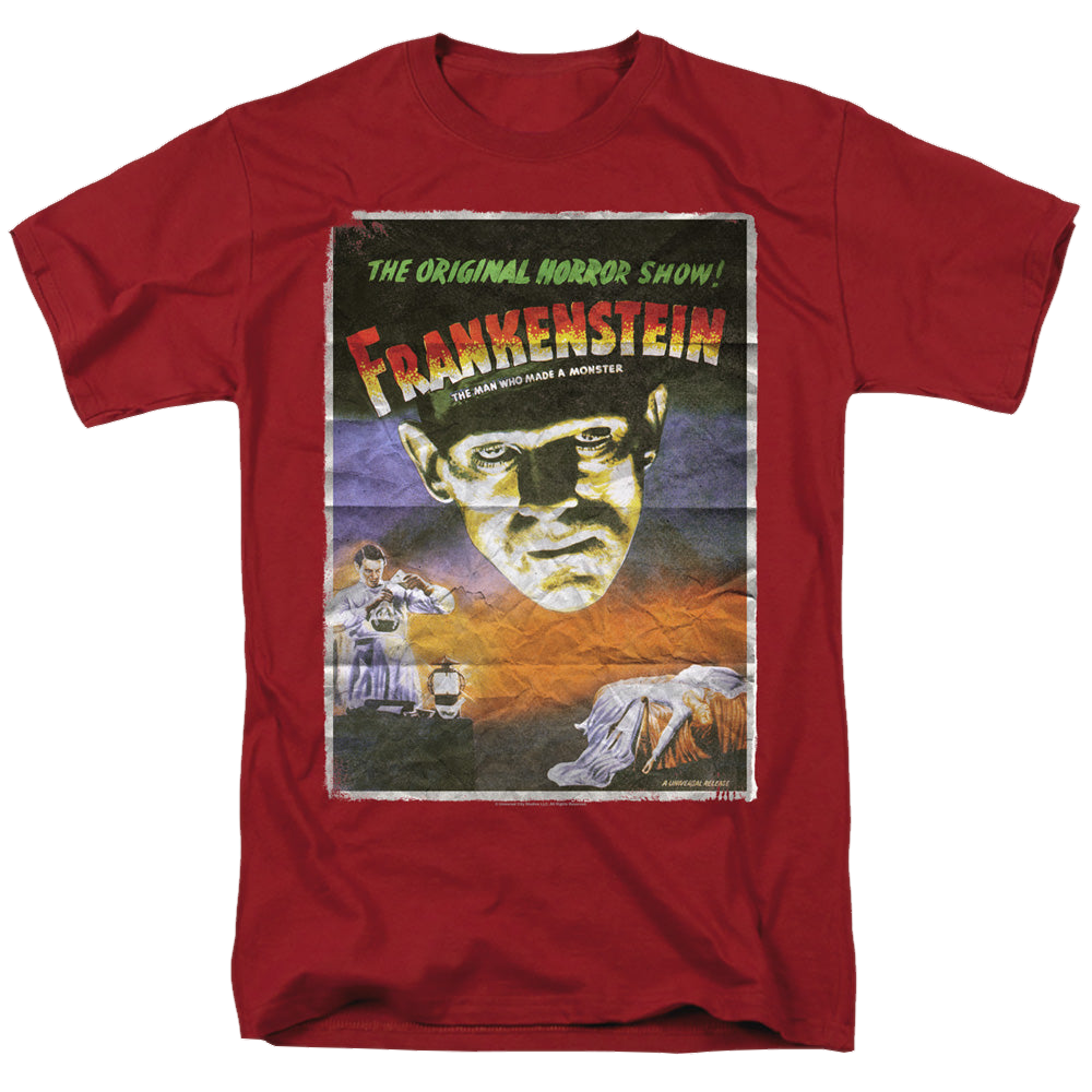 Universal Monsters Frankenstein One Sheet - Men's Regular Fit T-Shirt Men's Regular Fit T-Shirt Universal Monsters