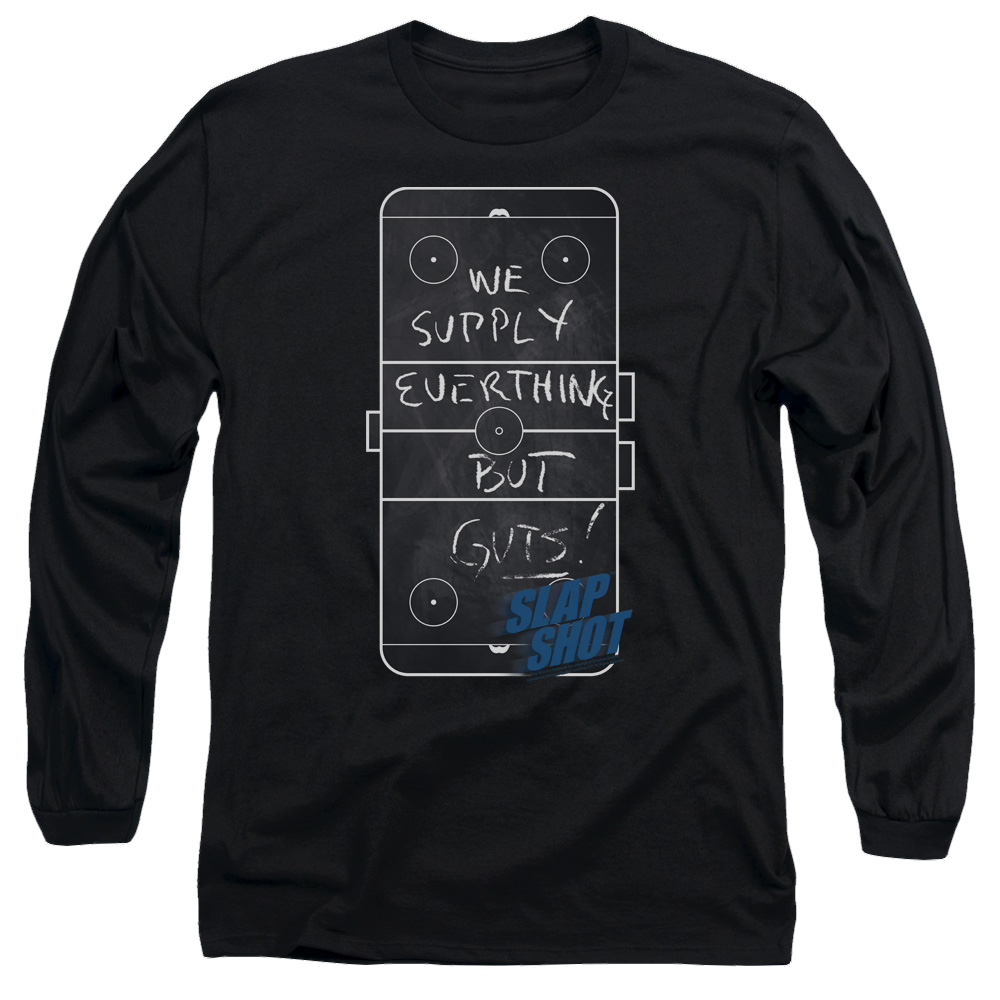 Slap Shot Chalkboard - Men's Long Sleeve T-Shirt Men's Long Sleeve T-Shirt Slap Shot