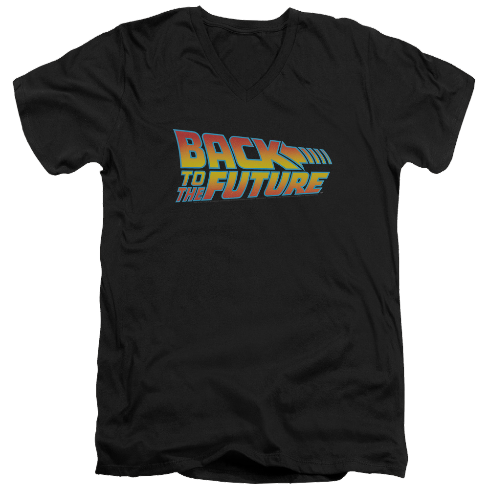 Back To The Future Logo - Men's V-Neck T-Shirt Men's V-Neck T-Shirt Back to the Future