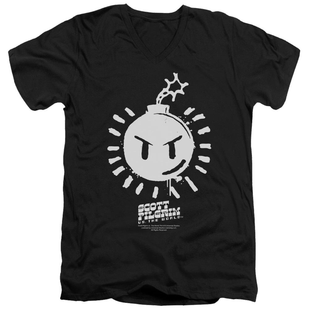 Scott Pilgrim vs. the World Sex Bob Omb Logo - Men's V-Neck T-Shirt Men's V-Neck T-Shirt Scott Pilgrim vs. the World