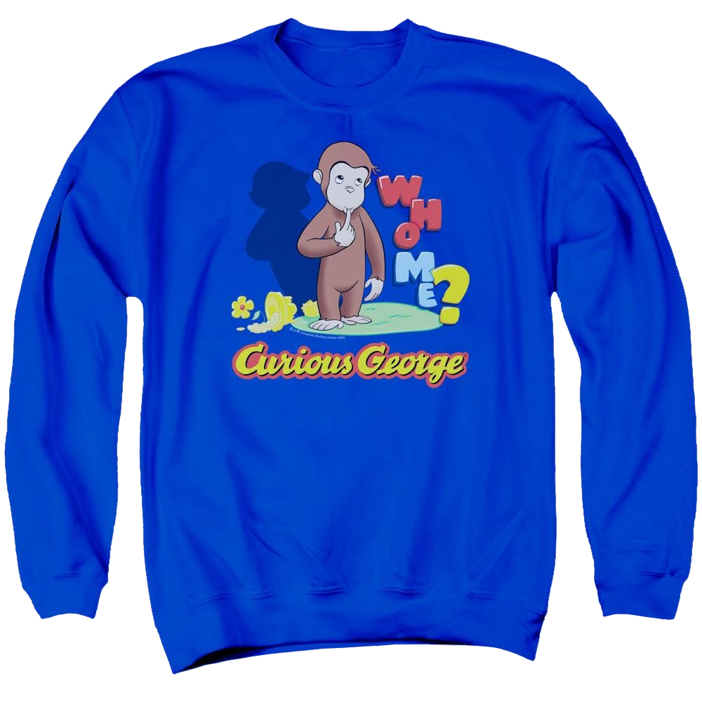 Curious George Who Me - Men's Crewneck Sweatshirt Men's Crewneck Sweatshirt Curious George