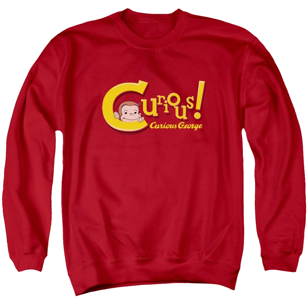 Curious George Curious - Men's Crewneck Sweatshirt Men's Crewneck Sweatshirt Curious George