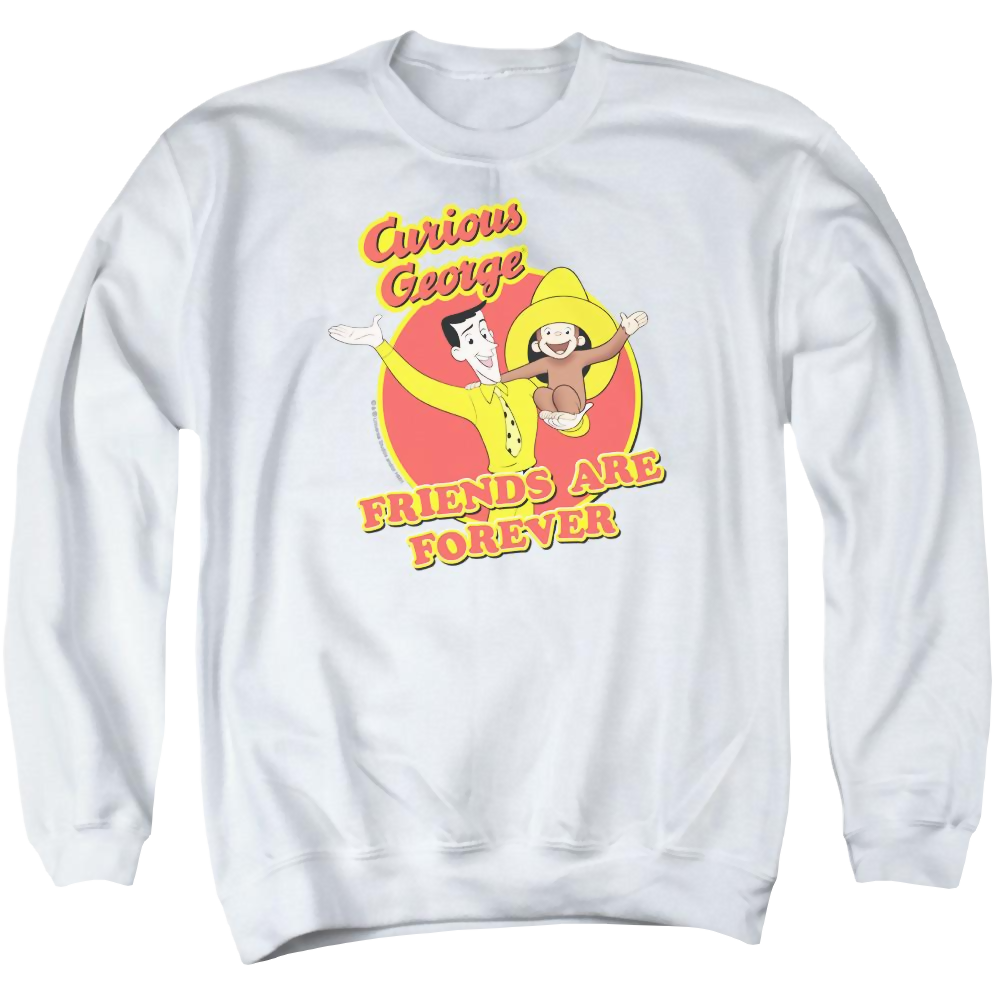 Curious George Friends - Men's Crewneck Sweatshirt Men's Crewneck Sweatshirt Curious George