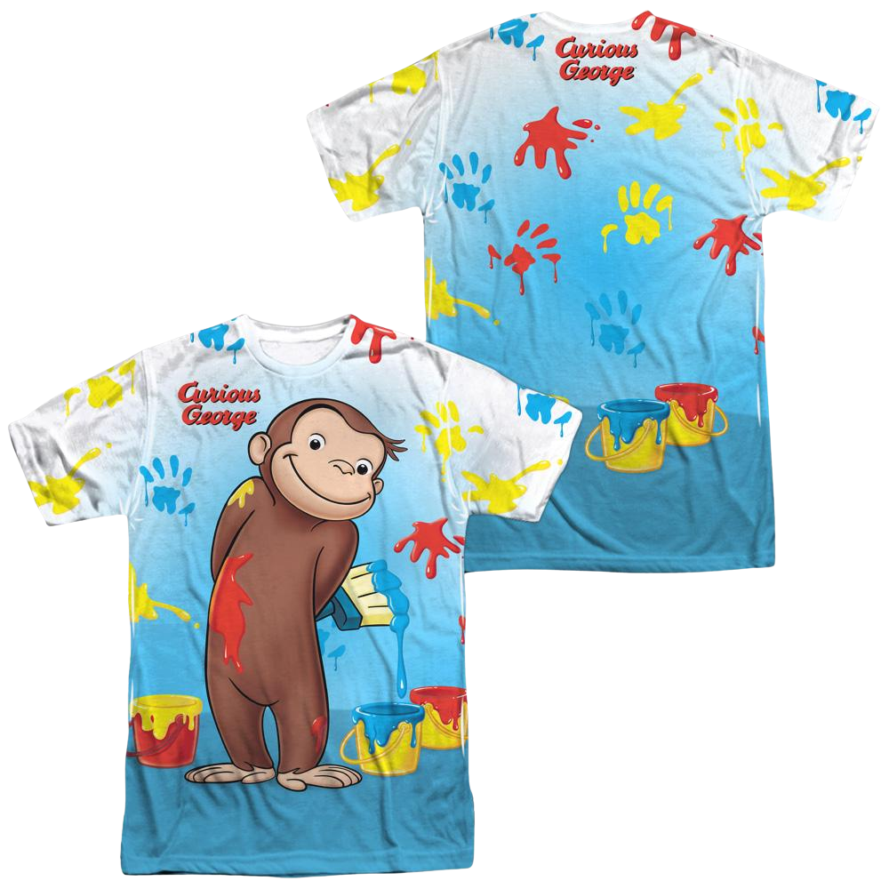 Curious George Paint All Over Men's All Over Print T-Shirt Men's All-Over Print T-Shirt Curious George