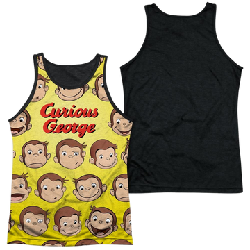 Curious George Curious Faces men's black back tank