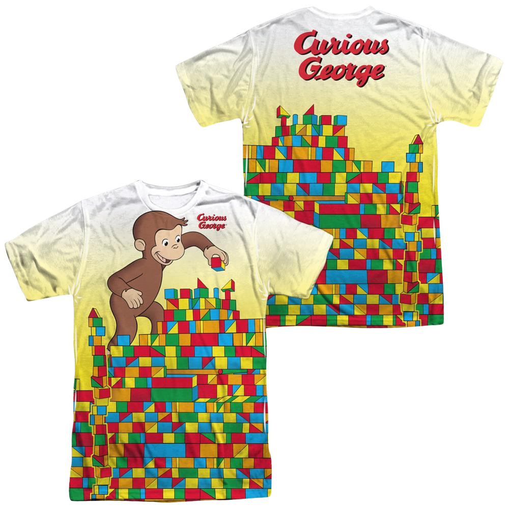 Curious George Building Blocks Men's All Over Print T-Shirt Men's All-Over Print T-Shirt Curious George
