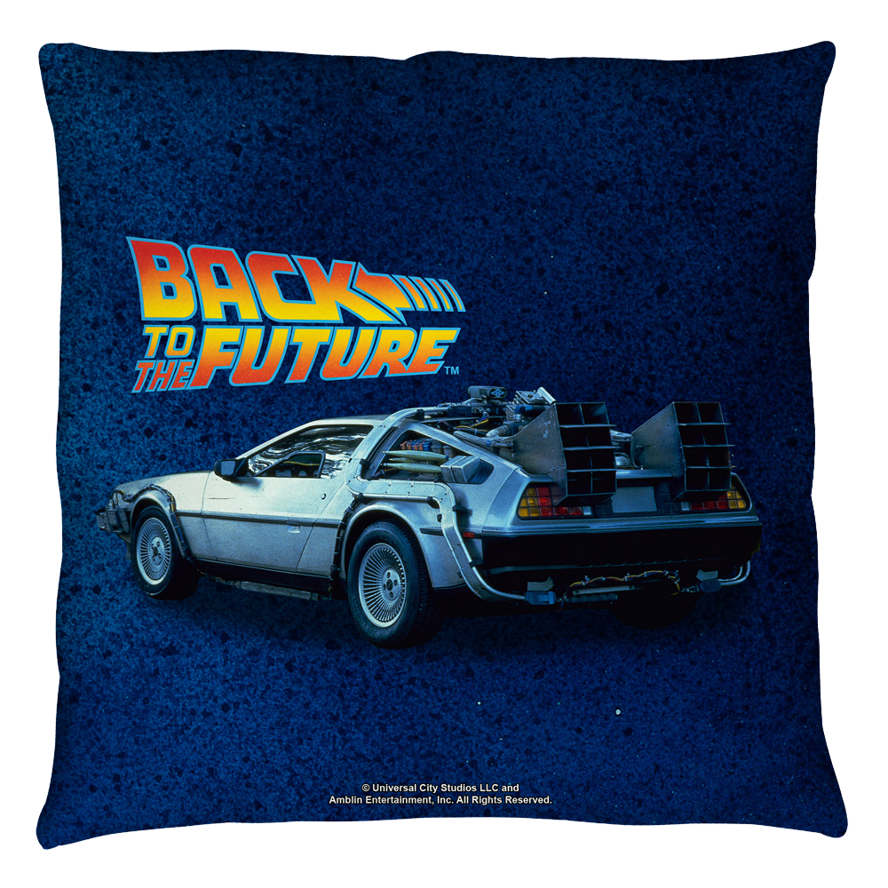 Back To The Future - Delorean Throw Pillow Throw Pillows Back to the Future