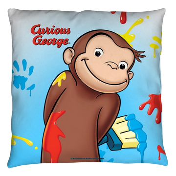 Curious George Paint throw pillow