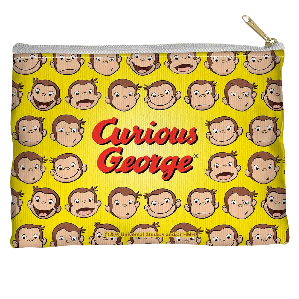 Curious George - Heads Straight Bottom Pouch Straight Bottom Accessory Pouches Curious George