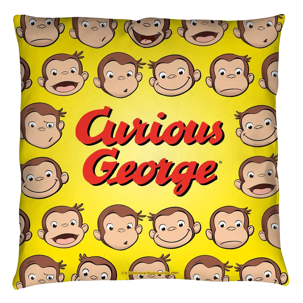 Curious George - Heads Throw Pillow Throw Pillows Curious George