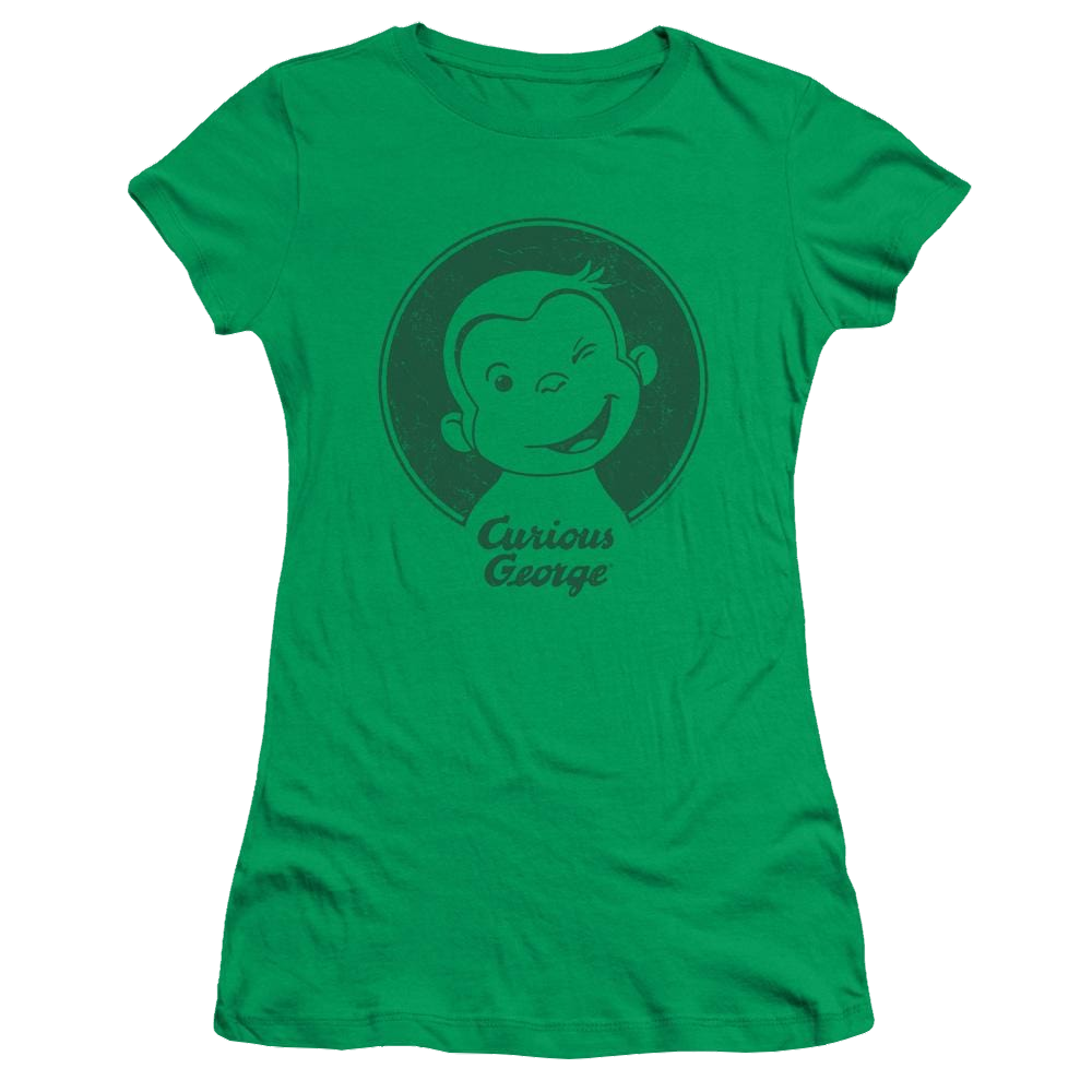 Curious George Classic Wink - Juniors T-Shirt Juniors T-Shirt Curious George