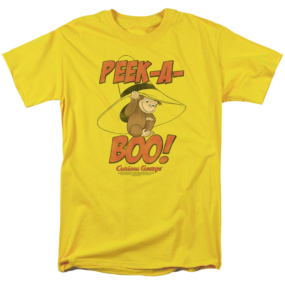 Curious George Peek A Boo - Men's Regular Fit T-Shirt Men's Regular Fit T-Shirt Curious George