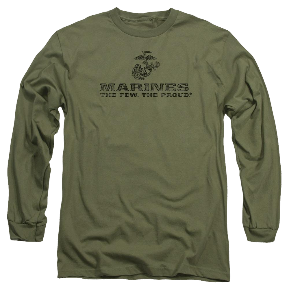 U.S. Marine Corps Distressed Logo Men's Long Sleeve T-Shirt Men's Long Sleeve T-Shirt U.S. Marine Corps.