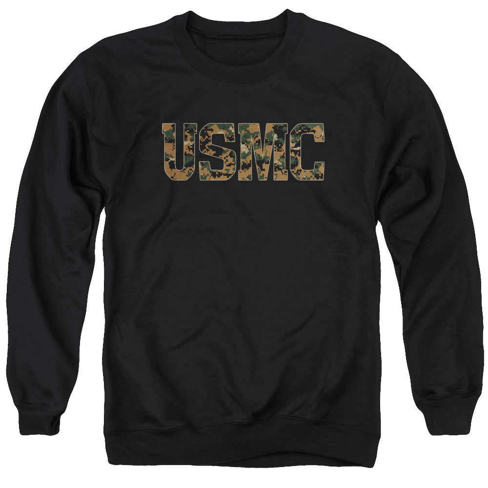 U.S. Marine Corps. Usmc Camo Fill - Men's Crewneck Sweatshirt Men's Crewneck Sweatshirt U.S. Marine Corps.