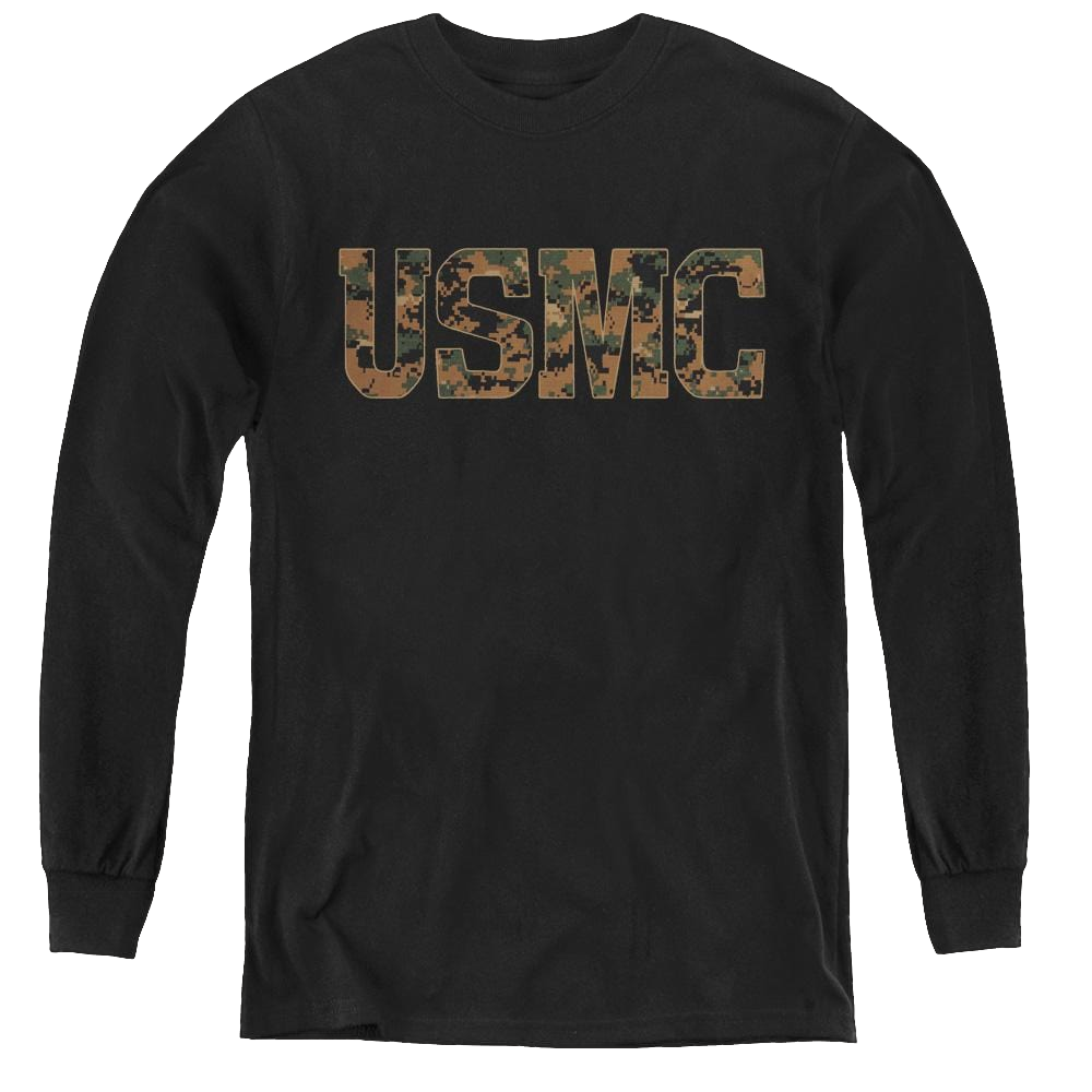 U.S. Marine Corps. Usmc Camo Fill - Youth Long Sleeve T-Shirt Youth Long Sleeve T-Shirt U.S. Marine Corps.