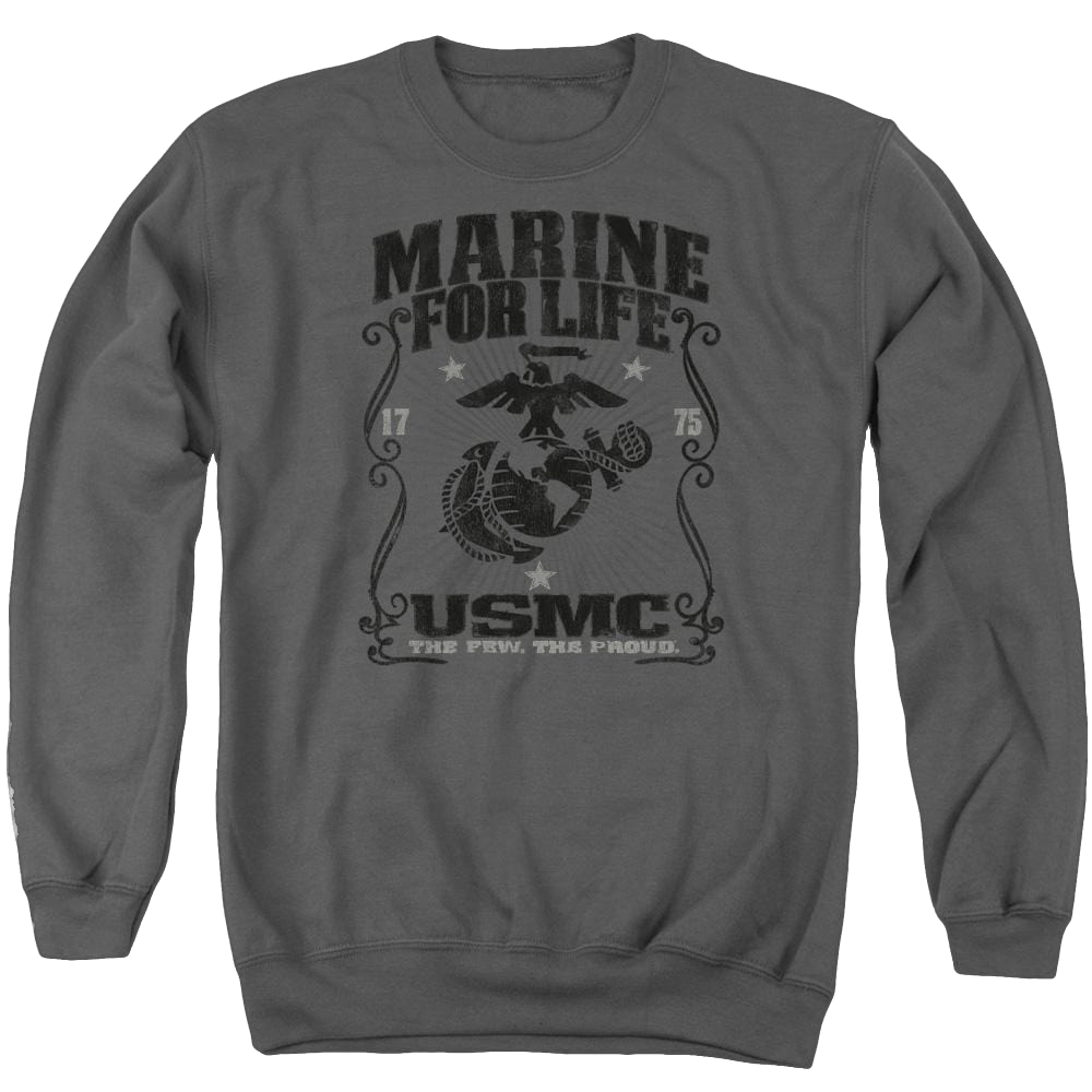 U.S. Marine Corps For Life Men's Crewneck Sweatshirt Men's Crewneck Sweatshirt U.S. Marine Corps.