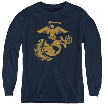U.S. Marine Corps. Gold Emblem - Youth Long Sleeve T-Shirt Youth Long Sleeve T-Shirt U.S. Marine Corps.