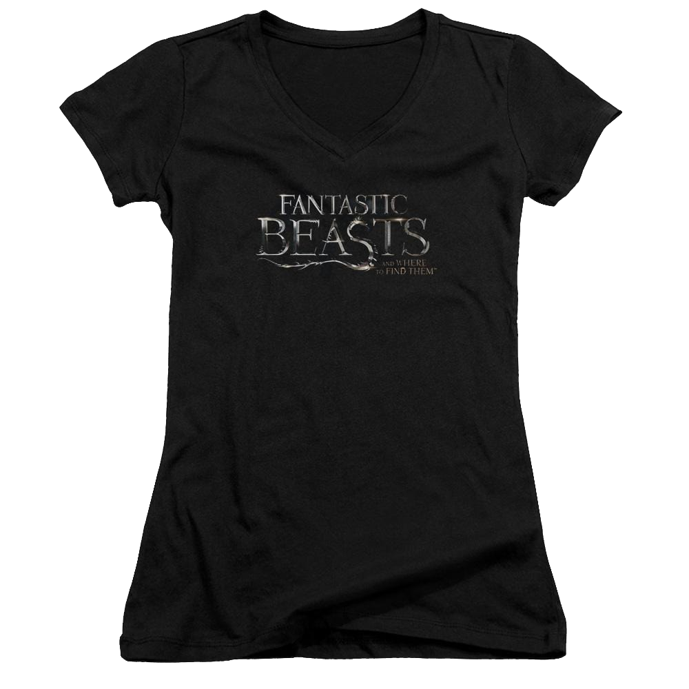 Fantastic Beasts Logo - Juniors V-Neck T-Shirt Juniors V-Neck T-Shirt Fantastic Beasts