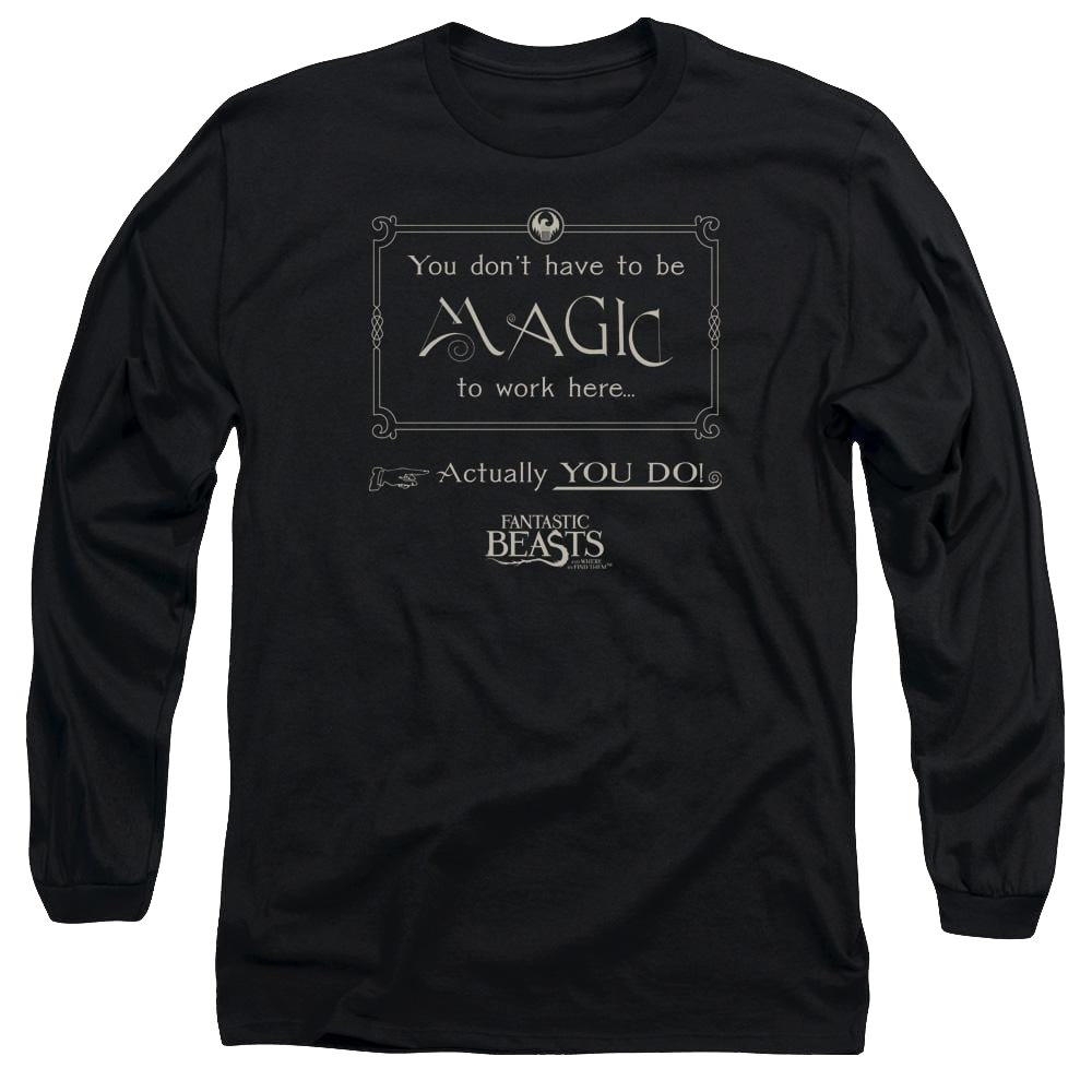 Fantastic Beasts Magic To Work Here - Men's Long Sleeve T-Shirt Men's Long Sleeve T-Shirt Fantastic Beasts