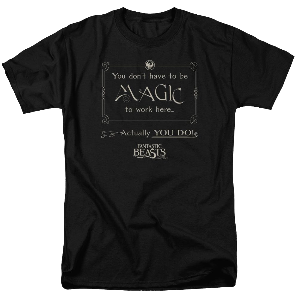 Fantastic Beasts Magic To Work Here - Men's Regular Fit T-Shirt Men's Regular Fit T-Shirt Fantastic Beasts