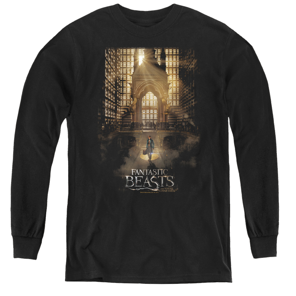 Fantastic Beasts And Where To Find Them Poster - Youth Long Sleeve T-Shirt Youth Long Sleeve T-Shirt Fantastic Beasts
