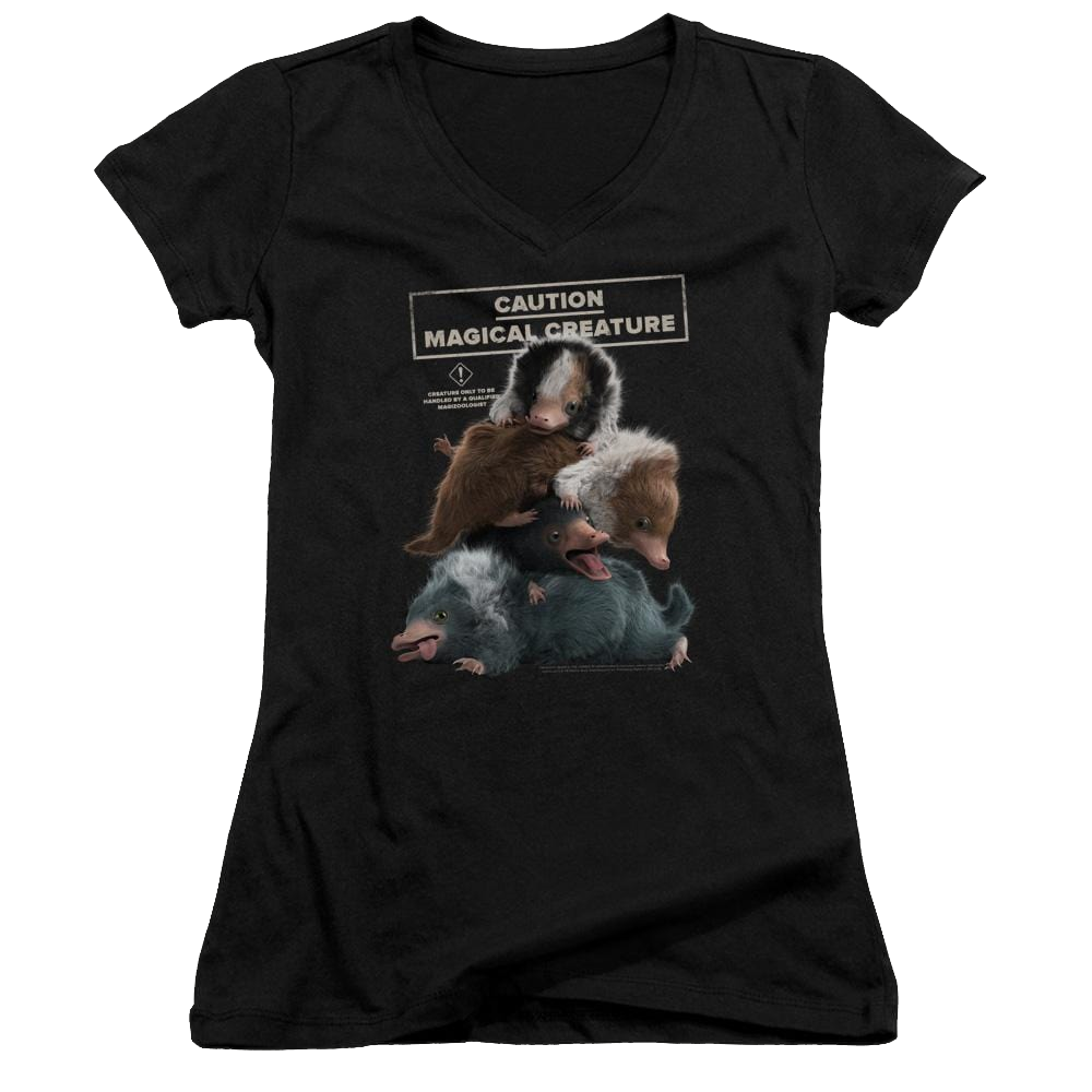 Fantastic Beasts And The Crimes Of Grindlewald Cuddle Puddle - Juniors V-Neck T-Shirt Juniors V-Neck T-Shirt Fantastic Beasts