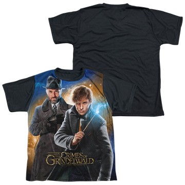 Fantastic Beasts and the Crimes of Grindlewald Team Up youth black back t-shirt for ages 8 to 12