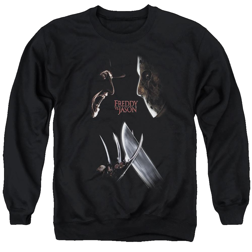 Freddy Vs Jason Face Off - Men's Crewneck Sweatshirt Men's Crewneck Sweatshirt Freddy vs Jason