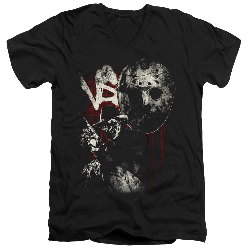 Freddy Vs Jason Scratches - Men's V-Neck T-Shirt Men's V-Neck T-Shirt Freddy vs Jason