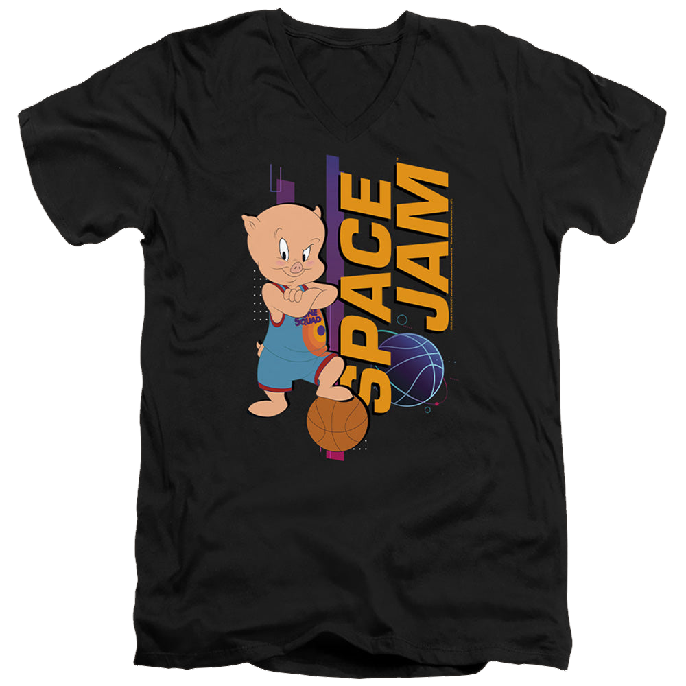 Space Jam - A New Legacy Porky Standing - Men's V-Neck T-Shirt Men's V-Neck T-Shirt Space Jam - A New Legacy