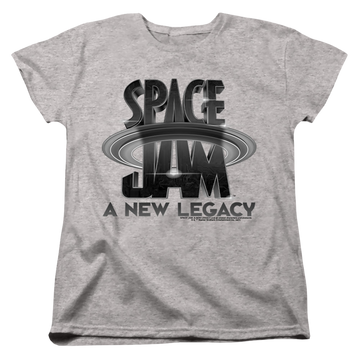 Athletic heather women's t-shirt with Space Jam - A New Legacy Space Jam 2 Logo Black graphic