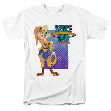 White men's regular fit t-shirt with Space Jam - A New Legacy Lola Wonder Woman graphic