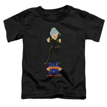Black toddler t-shirt with Space Jam - A New Legacy Granny Matrix graphic