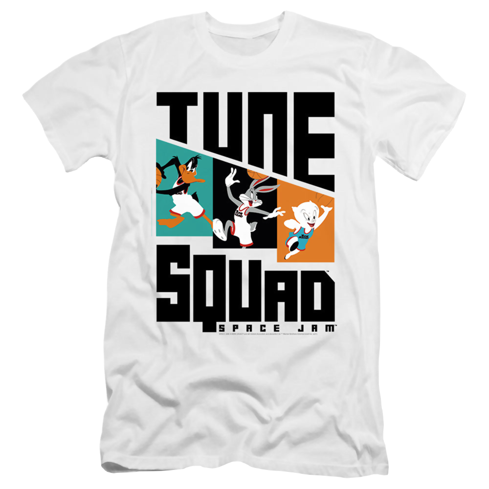 Space Jam - A New Legacy Tune Squad Pattern Characters - Men's Premium Slim Fit T-Shirt Men's Premium Slim Fit T-Shirt Space Jam - A New Legacy