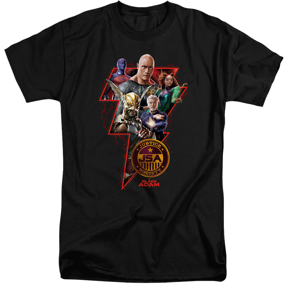 Black Adam Black Adam Character Bolt - Men's Tall Fit T-Shirt Men's Tall Fit T-Shirt Black Adam