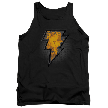 Black men's tank with Black Adam Beveled Emblem graphic