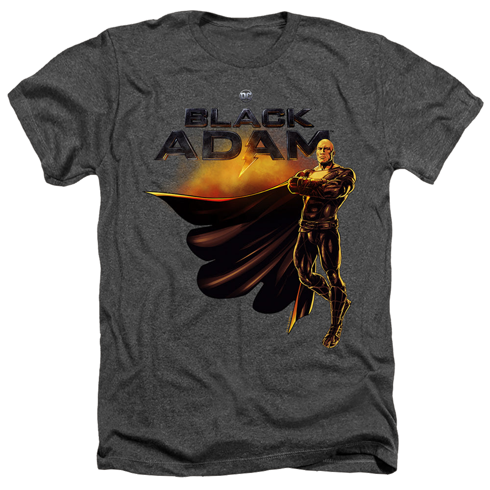 Black Adam Black Adam Logo With Character - Men's Heather T-Shirt Men's Heather T-Shirt Black Adam