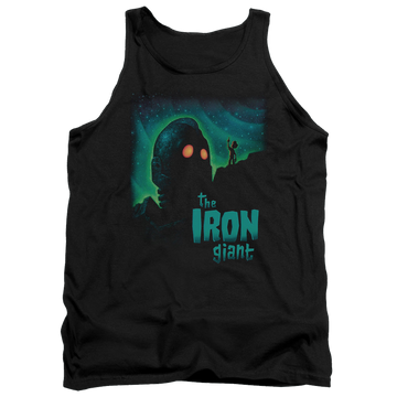 Black men's tank with The Iron Giant Look To The Stars graphic