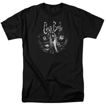 Black men's regular fit t-shirt with Corpse Bride Bride To Be graphic