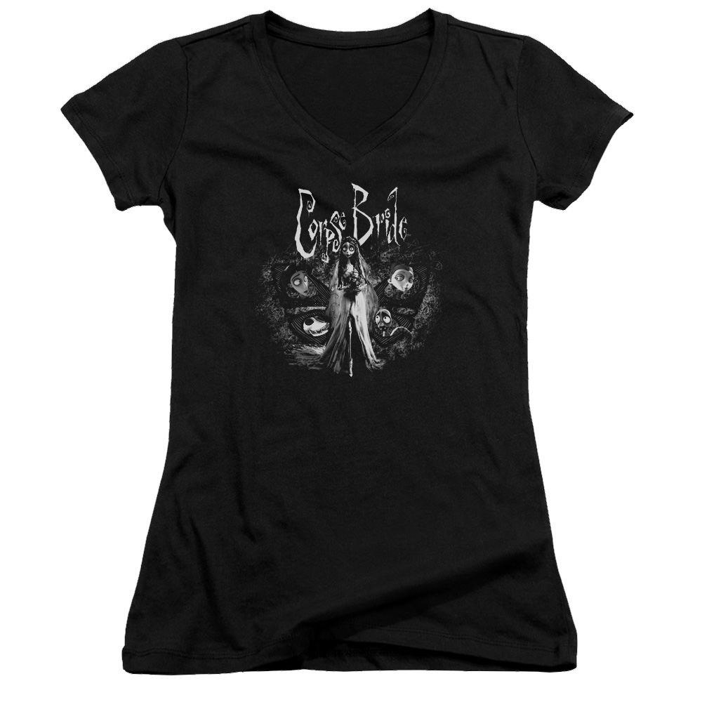 Corpse Bride Bride To Be - Juniors V-Neck T-Shirt Juniors V-Neck T-Shirt Corpse Bride
