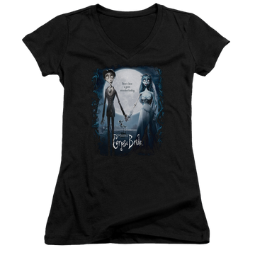 Corpse Bride Poster - Juniors V-Neck T-Shirt Juniors V-Neck T-Shirt Corpse Bride