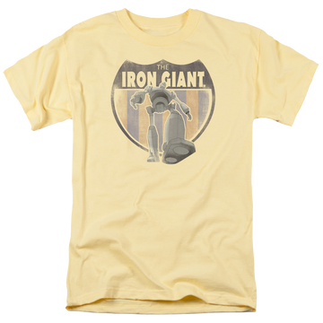 Banana men's regular fit t-shirt with The Iron Giant Patch graphic