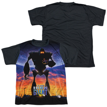 The Iron Giant Giant Poster youth black back t-shirt for ages 8 to 12