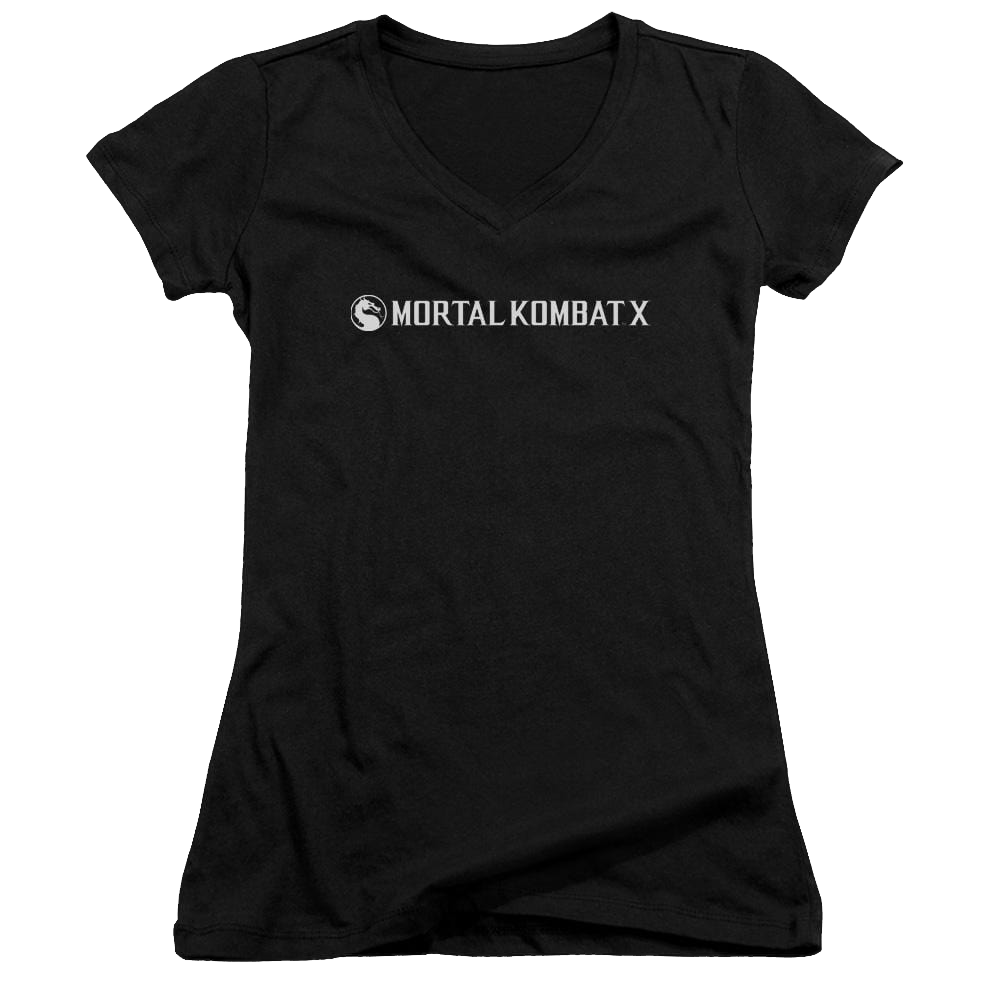 Mortal Kombat Horizontal Logo Juniors V-Neck T-Shirt Juniors V-Neck T-Shirt Mortal Kombat